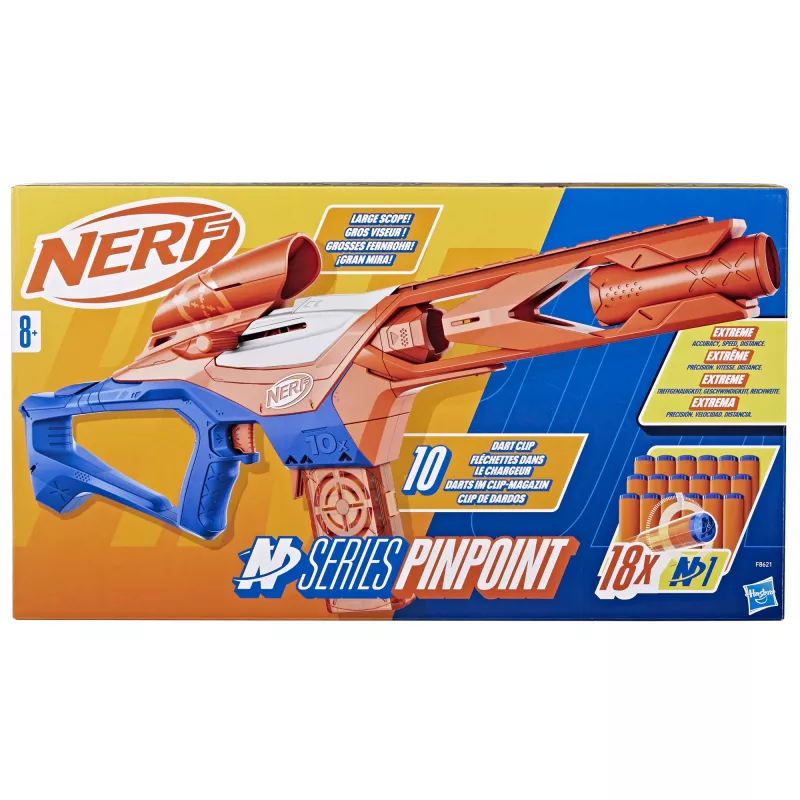 Wyrzutnia zabawek NERF Nerf N Series Pinpoint niebiesko-pomarańczowa 8+