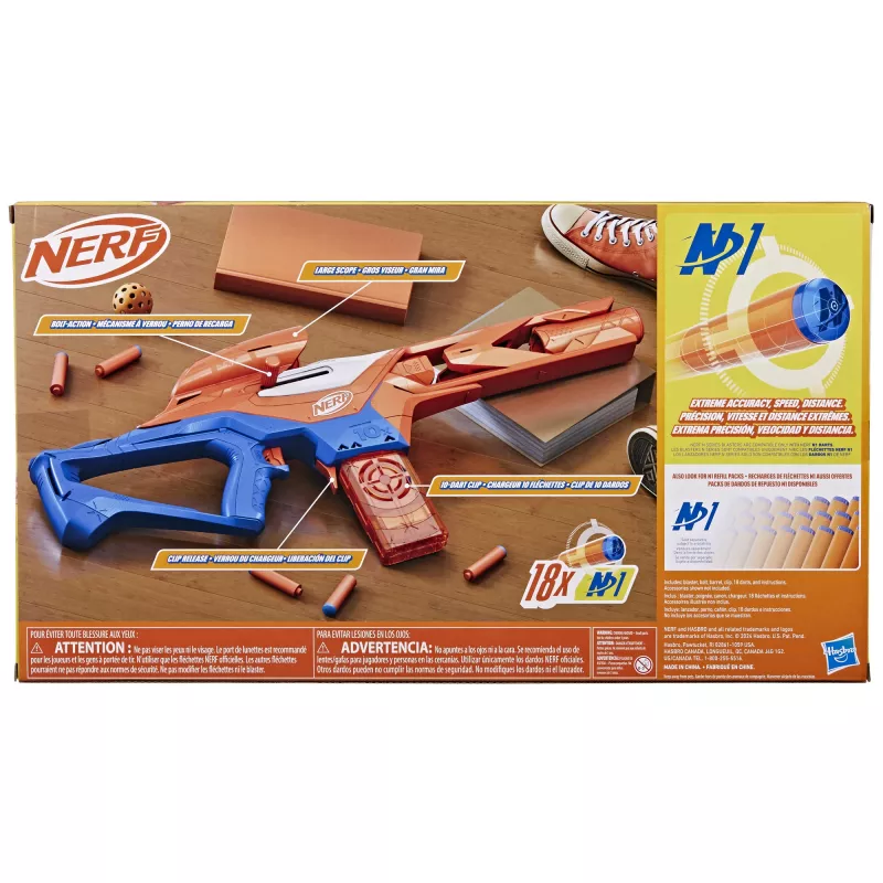 Wyrzutnia zabawek NERF Nerf N Series Pinpoint niebiesko-pomarańczowa 8+