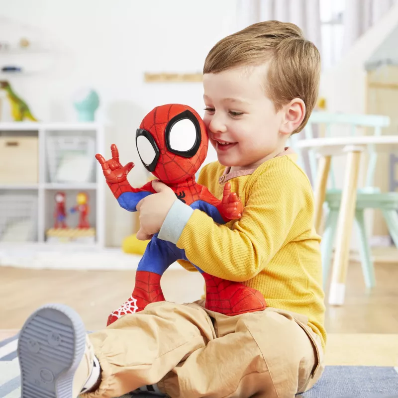 Marvel Spidey i Super-kumple Dance 'N Crawl Spidey, interaktywna pluszowa zabawka z muzyką i dźwiękami