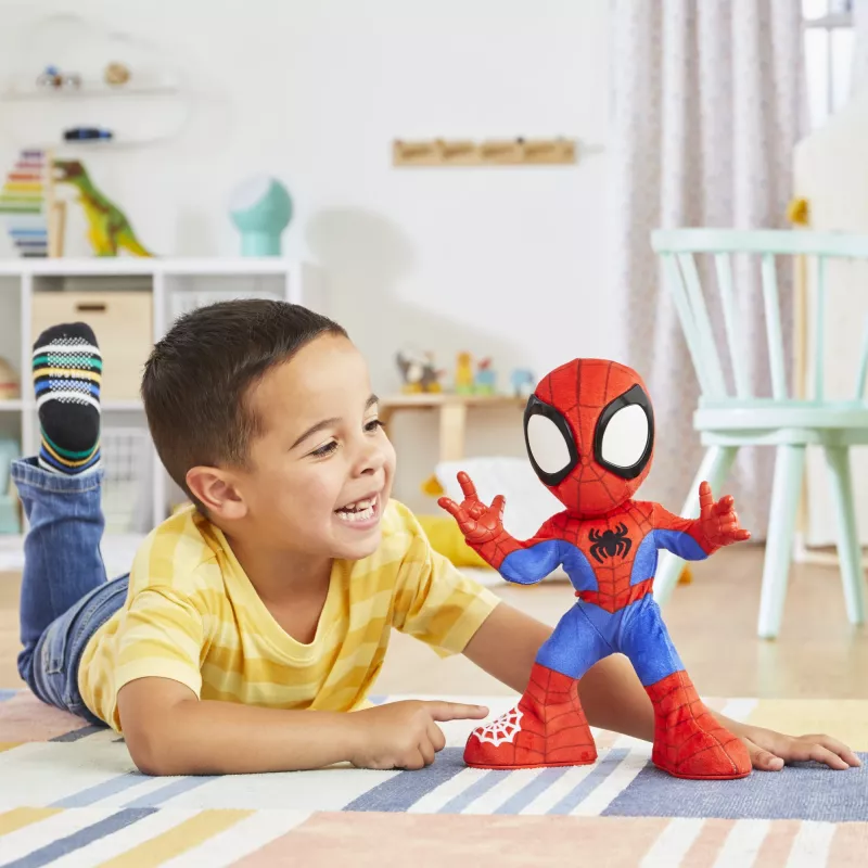 Marvel Spidey i Super-kumple Dance 'N Crawl Spidey, interaktywna pluszowa zabawka z muzyką i dźwiękami