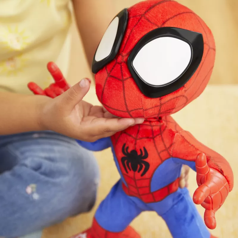 Marvel Spidey i Super-kumple Dance 'N Crawl Spidey, interaktywna pluszowa zabawka z muzyką i dźwiękami