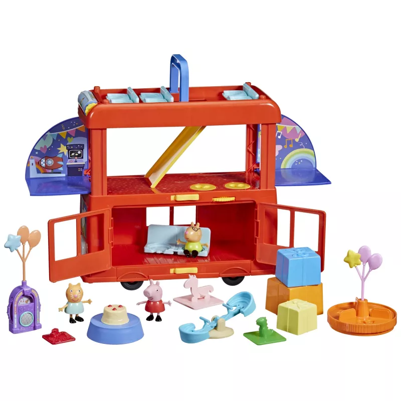 Peppa Pig 2-w-1 Autobus Imprezowy, Akcja/Przygoda, 3 lat(a), Wielokolorowy, Plastikowy