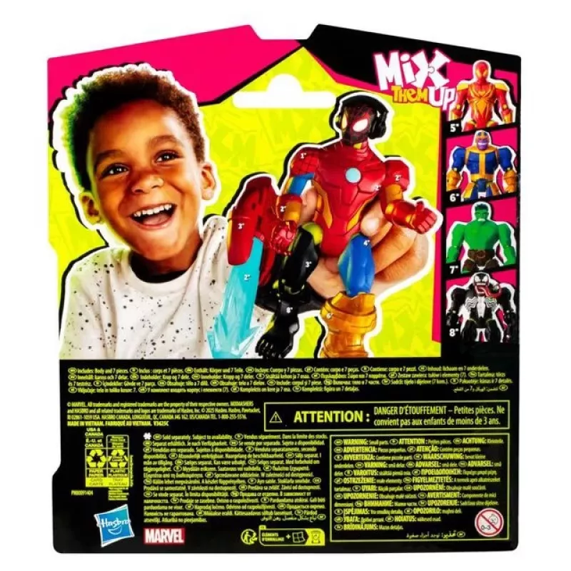 Marvel MixMashers Miles Morales Spider-Man Mix-And-Match, 4 lata, Wielokolorowy