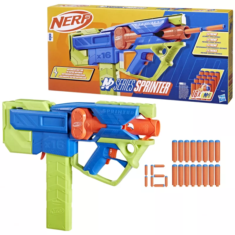 Blaster zabawkowy Nerf N Series Sprinter F8625 niebieski zielony pomarańczowy