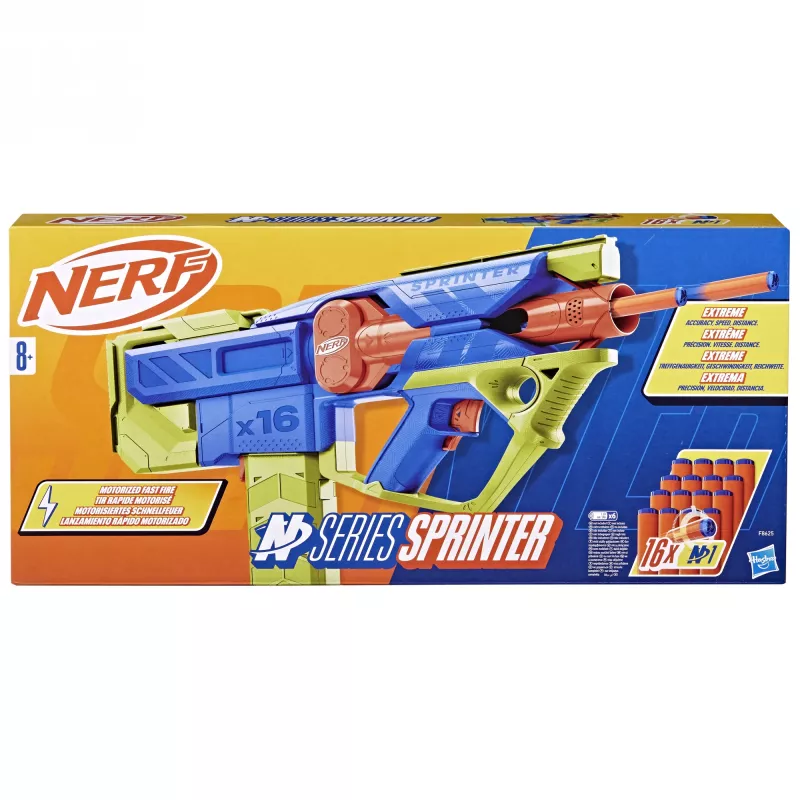 Blaster zabawkowy Nerf N Series Sprinter F8625 niebieski zielony pomarańczowy