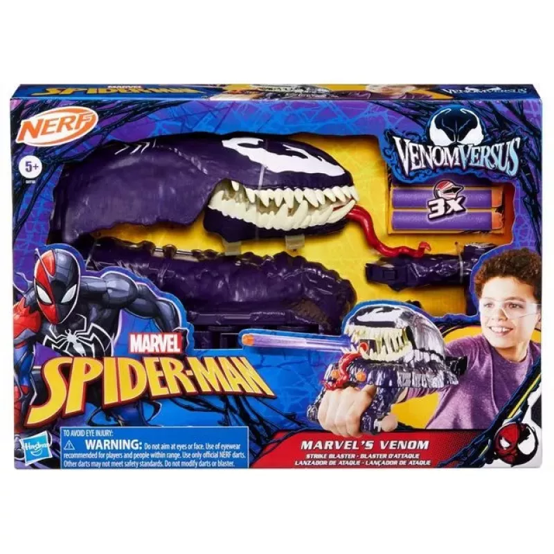 Rękawica-wyrzutnia zabawek Hasbro Marvel Spider-Man Venom Strike Blaster Fioletowa