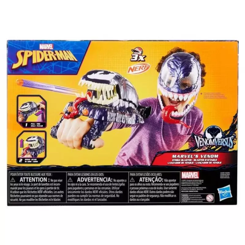 Rękawica-wyrzutnia zabawek Hasbro Marvel Spider-Man Venom Strike Blaster Fioletowa