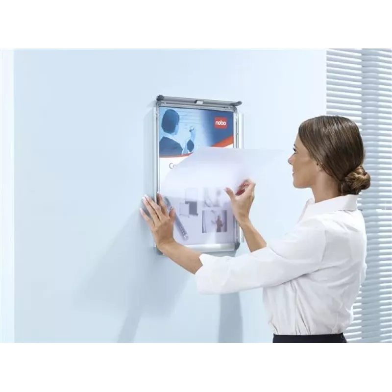 Ramka na plakat Nobo Essence A4, do użytku wewnątrz i na zewnątrz, srebrna, aluminium, A4, 248 mm, 370 mm