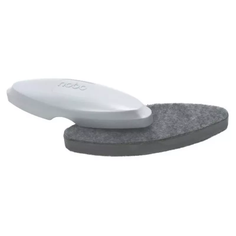 Gumka do tablic suchościeralnych Nobo Glass, ściereczki do czyszczenia tablic, srebrna, 42 mm, 200 mm, 58 mm, 90 g