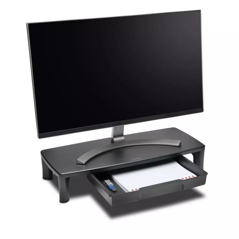 Podstawka pod monitor Kensington SmartFit z szufladą, wolnostojąca, 15 kg, 76,2 cm (30 cali), regulacja wysokości, czarna