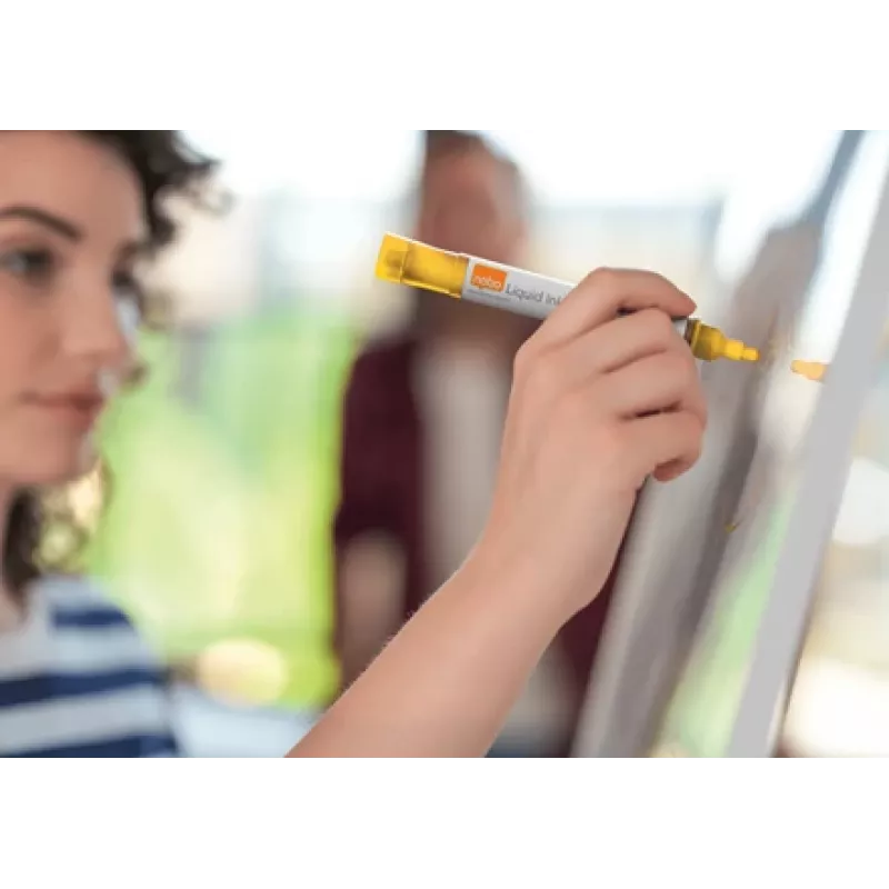 Nobo Pisaki do tablic suchościeralnych z płynnym tuszem Bullet Tip 10 szt., 10 szt., Wielokolorowy, Końcówka pędzelkowa, Różne kolory, 3 mm, 38 mm