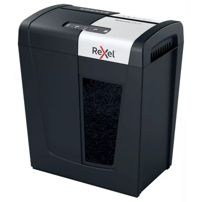 Rexel Secure MC6 Whisper-Shred Niszczarka Mikrocięta P5, Mikrocięcie, 2 x 15 mm, 18 L, 175 arkuszy, 55 dB, Przyciski