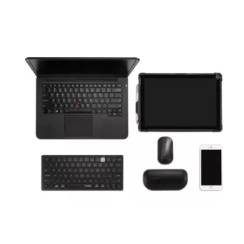 Kensington Dual Wireless Compact klawiatura - PN, Mini, bezprzewodowa, Bluetooth, QWERTY, czarna