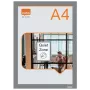 Nobo samoprzylepna magnetyczna ramka plakatowa A4, srebrna, A4, srebrna, pion/poziom, 235 mm, 5 mm, 325 mm