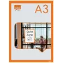 Nobo Samoprzylepna magnetyczna ramka na plakat A3, Pomarańczowa, A3, Pomarańczowa, Pionowo/Poziomo, 235 mm, 10 mm, 450 mm
