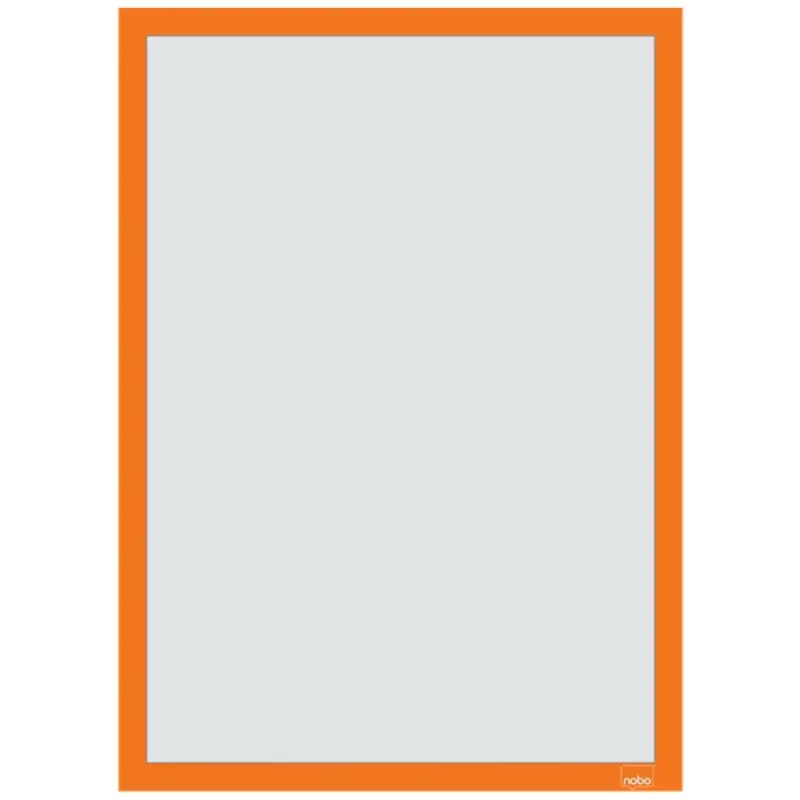 Nobo Samoprzylepna magnetyczna ramka na plakat A3, Pomarańczowa, A3, Pomarańczowa, Pionowo/Poziomo, 235 mm, 10 mm, 450 mm