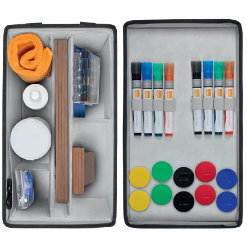 Nobo Whiteboard Accessories Kit Bag, Zestaw akcesoriów, Wielokolorowy, 200 mm, 355 mm, 230 mm, Torba