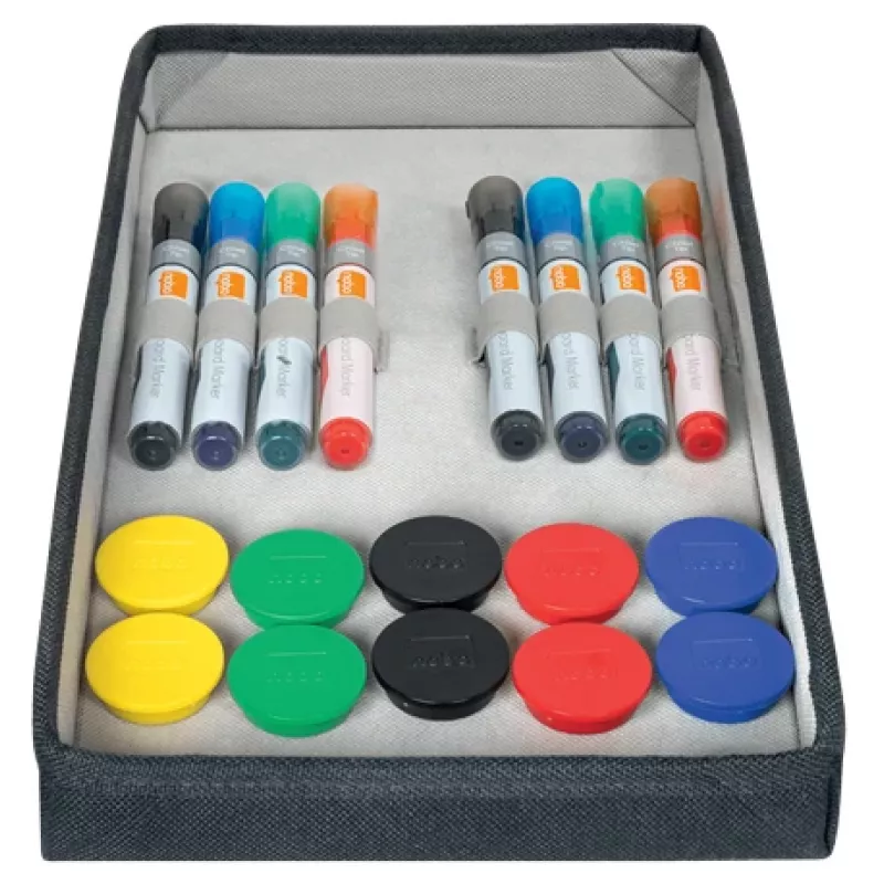 Nobo Whiteboard Accessories Kit Bag, Zestaw akcesoriów, Wielokolorowy, 200 mm, 355 mm, 230 mm, Torba