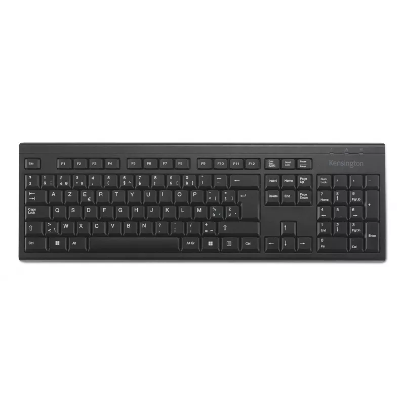 Kensington K75561BE, pełnowymiarowa (100%), bezprzewodowa, RF Wireless, membranowa, AZERTY, czarna