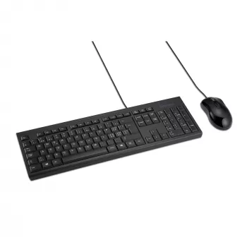 Kensington K75452CH, Przewodowy, USB, Membranowy, QWERTZ, Czarny, Mysz w zestawie