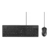 Kensington K75452CH, Przewodowy, USB, Membranowy, QWERTZ, Czarny, Mysz w zestawie
