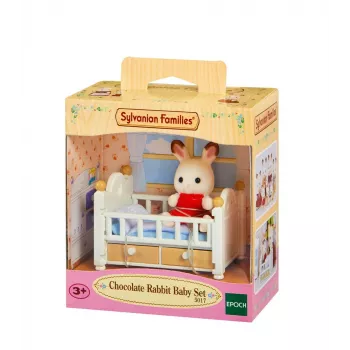 Sylvanian Families Zestaw Króliczka Czekoladowego (Łóżeczko dla niemowlaka), 3 lat(a), Wielokolorowy, Polistyren, Plastik