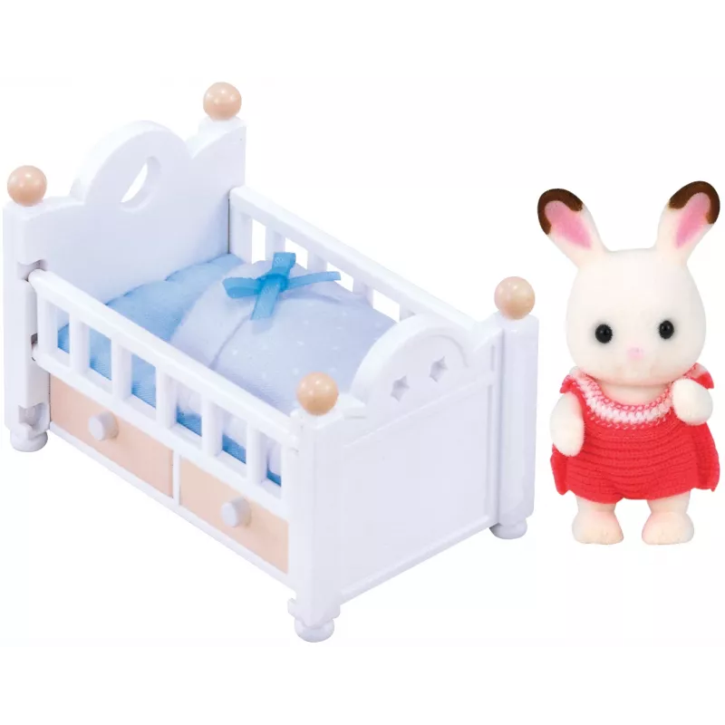 Sylvanian Families Zestaw Króliczka Czekoladowego (Łóżeczko dla niemowlaka), 3 lat(a), Wielokolorowy, Polistyren, Plastik