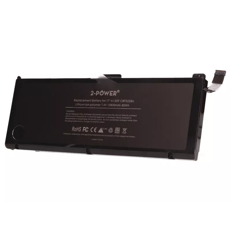 2-Power 7,4 V 11200 mAh Li-Polymer Laptop Battery, bateria, Apple MacBook Pro 17 cali A1297 (Mid 2009 EMC2272/EMC2329, Mid 2010 EMC2352)