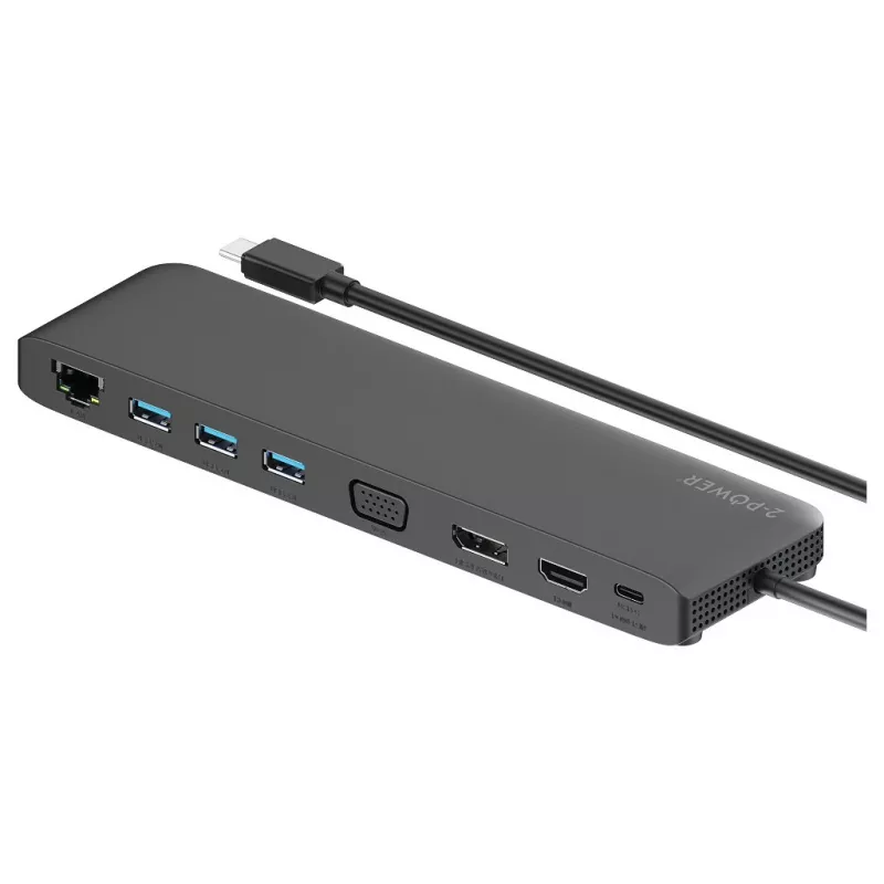 2-Power DOC0118A laptop dock/port replicator Czarny