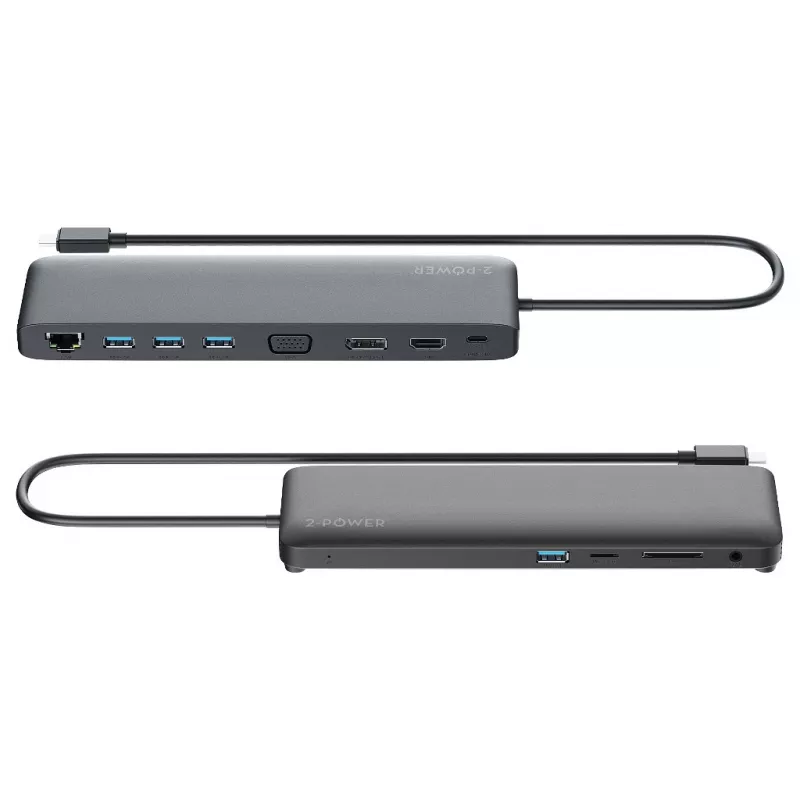 2-Power DOC0118A laptop dock/port replicator Czarny