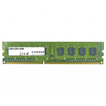 2-Power 2GB MultiSpeed 1066/1333/1600 MHz DIMM Memory, 2 GB, 1 x 2 GB, DDR3, 1600 MHz, 240-pin DIMM, zielony