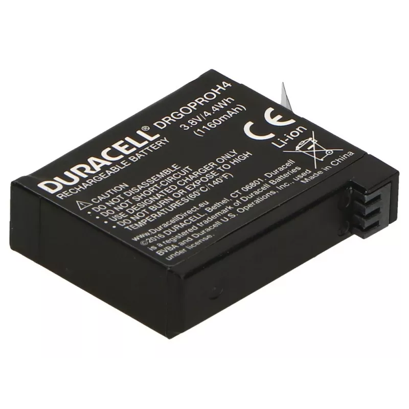 Akumulator do aparatu Duracell - zamiennik akumulatora GoPro Hero 4, GoPro, 1160 mAh, 3,8 V, litowo-jonowy (Li-Ion)