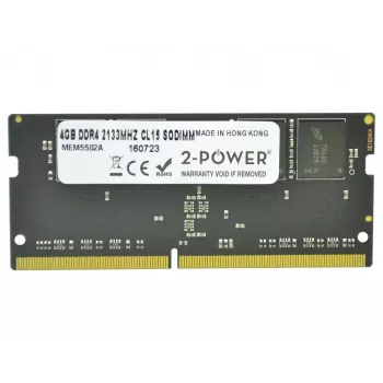 2-Power 4GB DDR4 2133MHz CL15 SODIMM Memory, 4 GB, 1 x 4 GB, DDR4, 2133 MHz, 260-pin SO-DIMM, szary