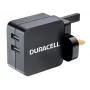 Ładowarka sieciowa Duracell 2x2.4A USB do telefonu/tabletu, wewnętrzna, AC, 5 V, czarna