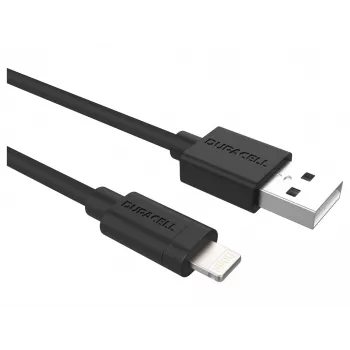 Duracell Sync/Charge kabel 2 Metre Czarny, 2 m, USB A, Lightning, 2.0, Czarny