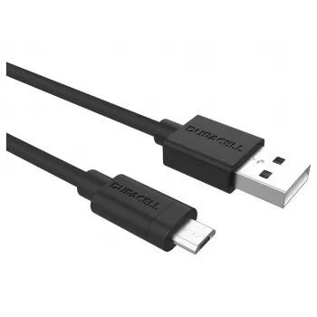 Duracell Sync/Charge kabel 2 Metre Czarny, 2 m, USB A, Micro-USB A, 2.0, Czarny