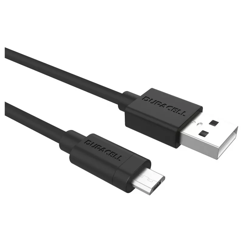 Duracell Sync/Charge kabel 2 Metre Czarny, 2 m, USB A, Micro-USB A, 2.0, Czarny