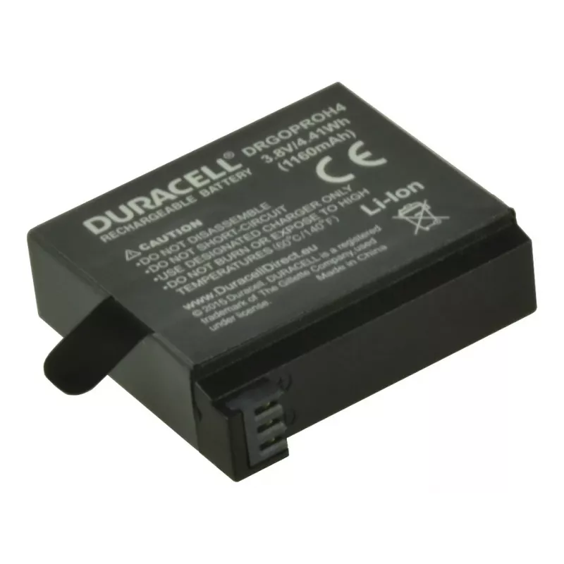 Bateria do aparatu Duracell – zamiennik baterii GoPro Hero 4, 2 szt.