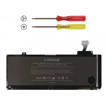 2-Power 10,95 V 6000 mAh bateria litowo-polimerowa do laptopa, Bateria, Apple MacBook Pro 13 cali A1278, Mid 2009 (EMC2326)