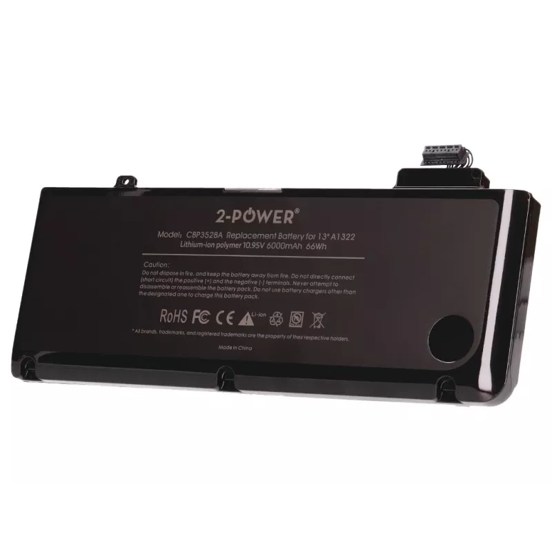 2-Power 10,95 V 6000 mAh bateria litowo-polimerowa do laptopa, Bateria, Apple MacBook Pro 13 cali A1278, Mid 2009 (EMC2326)