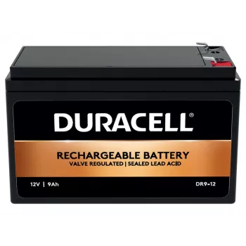 Duracell 12V 9Ah VRLA Battery, Sealed Lead Acid (VRLA), 12 V, 9 Ah, 9000 mAh, 108 Wh, 2.4 kg