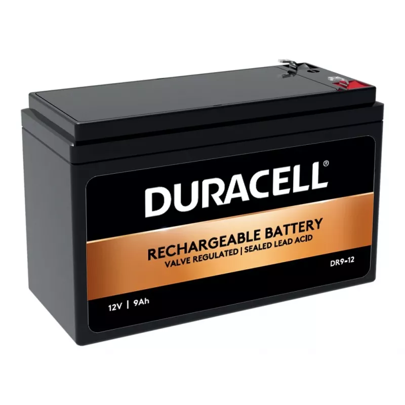 Duracell 12V 9Ah VRLA Battery, Sealed Lead Acid (VRLA), 12 V, 9 Ah, 9000 mAh, 108 Wh, 2.4 kg
