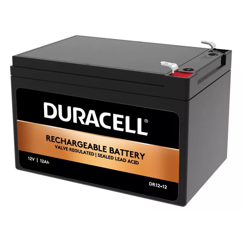 Akumulator Duracell 12V 12Ah VRLA, Sealed Lead Acid (VRLA), 12 V, 12 Ah, 12000 mAh, 144 Wh, Czarny