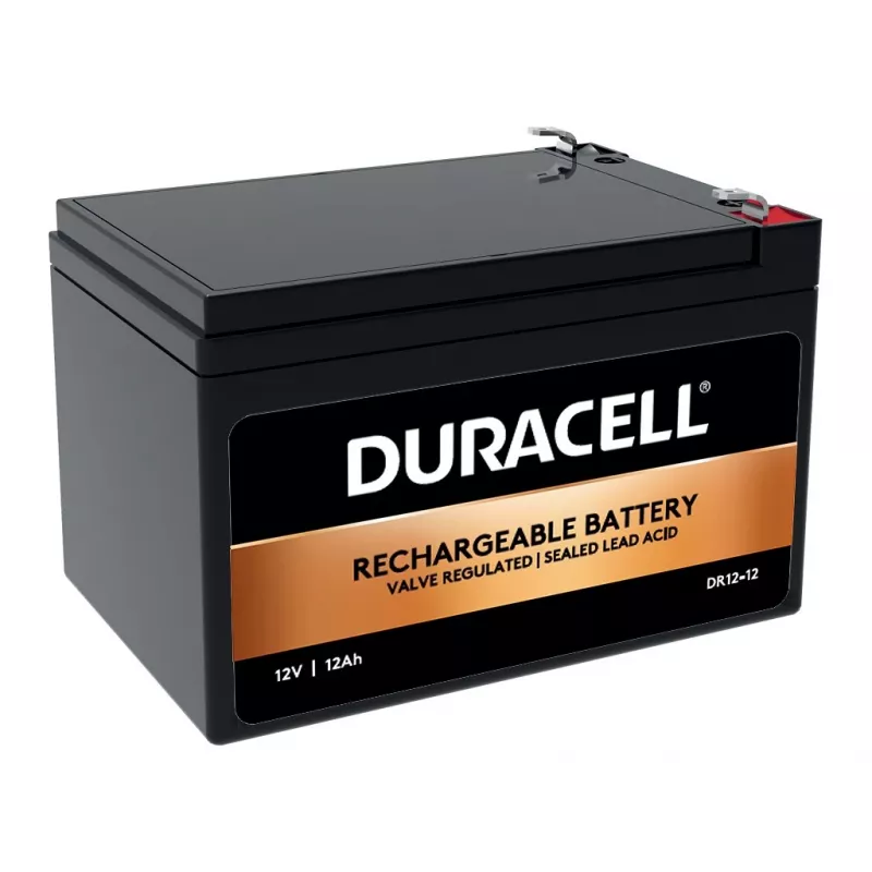 Akumulator Duracell 12V 12Ah VRLA, Sealed Lead Acid (VRLA), 12 V, 12 Ah, 12000 mAh, 144 Wh, Czarny