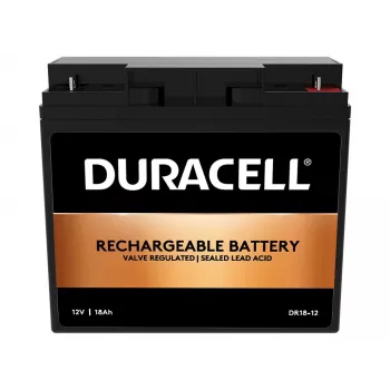 Duracell 12V 18Ah VRLA Battery, Sealed Lead Acid (VRLA), 12 V, 18 Ah, 18000 mAh, 216 Wh, Czarny
