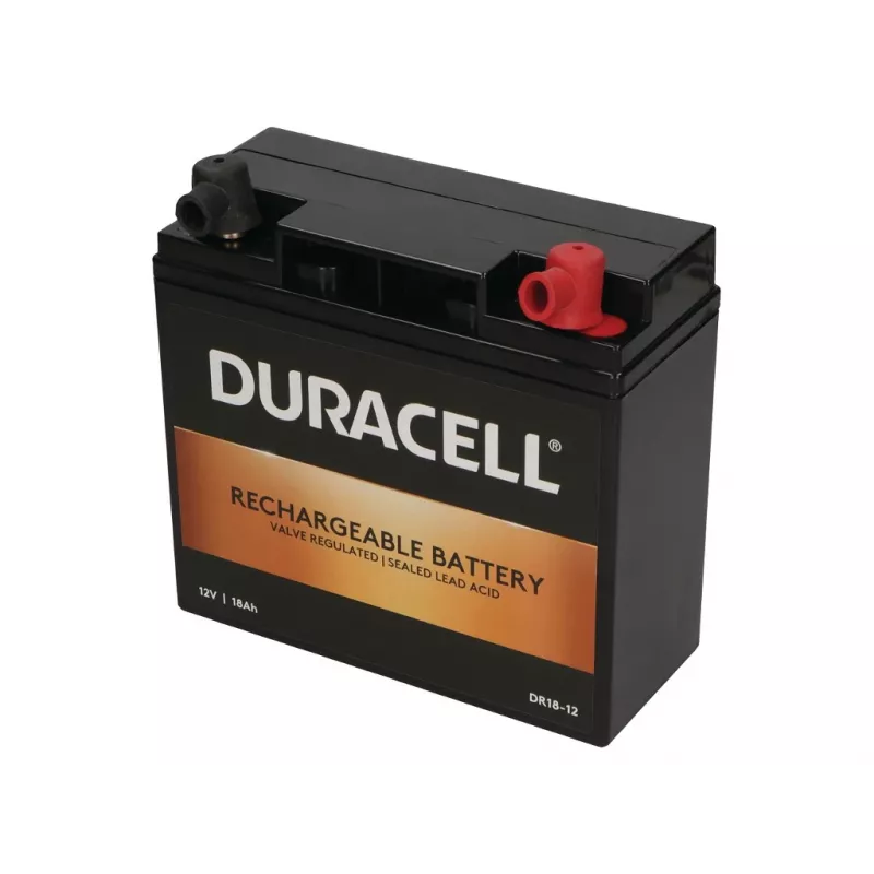 Duracell 12V 18Ah VRLA Battery, Sealed Lead Acid (VRLA), 12 V, 18 Ah, 18000 mAh, 216 Wh, Czarny