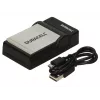 Ładowarka do akumulatorów aparatów cyfrowych Duracell, USB, ładowarka wewnętrzna, Canon NB-4L, NB-5L, czarny, 5 V, 5 V