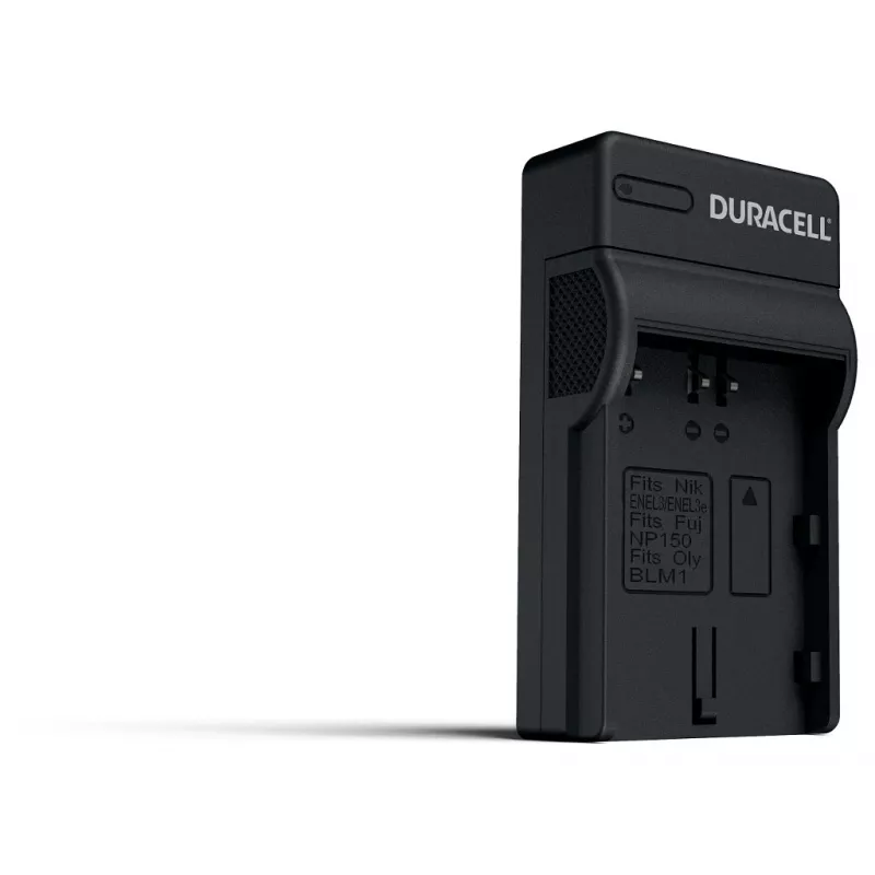 Ładowarka do akumulatora aparatu cyfrowego Duracell, USB, ładowarka wewnętrzna, Nikon EN-EL3e, FujiFilm NP-150, czarny, 5 V