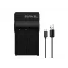 Ładowarka do akumulatora aparatu cyfrowego Duracell, USB, ładowarka wewnętrzna, Nikon EN-EL3e, FujiFilm NP-150, czarny, 5 V