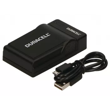 Duracell Digital Camera Battery Charger, USB, Indoor battery charger, Panasonic CGA-S005, S007, S008, Czarny, 5 V, 5 V